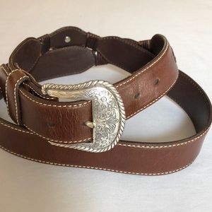 NOCONA Sz 44 Genuine Leather Western Belt